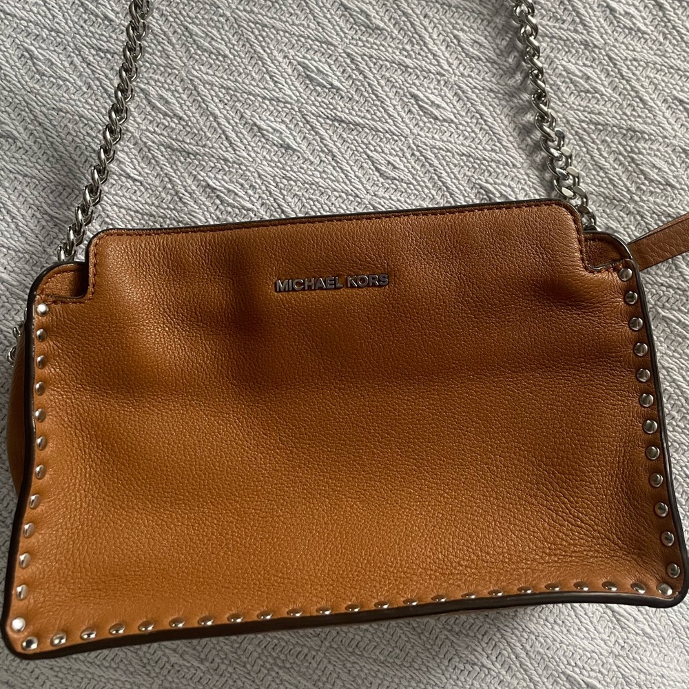 Michael Kors Astor Leather Satchel - Acorn